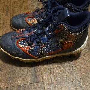 Under Armour Kids' Starry Cleats - Navy and Red